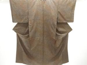 花更紗模様手織り紬着物